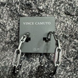 Vince Camuto Hematite Chain Link Earrings